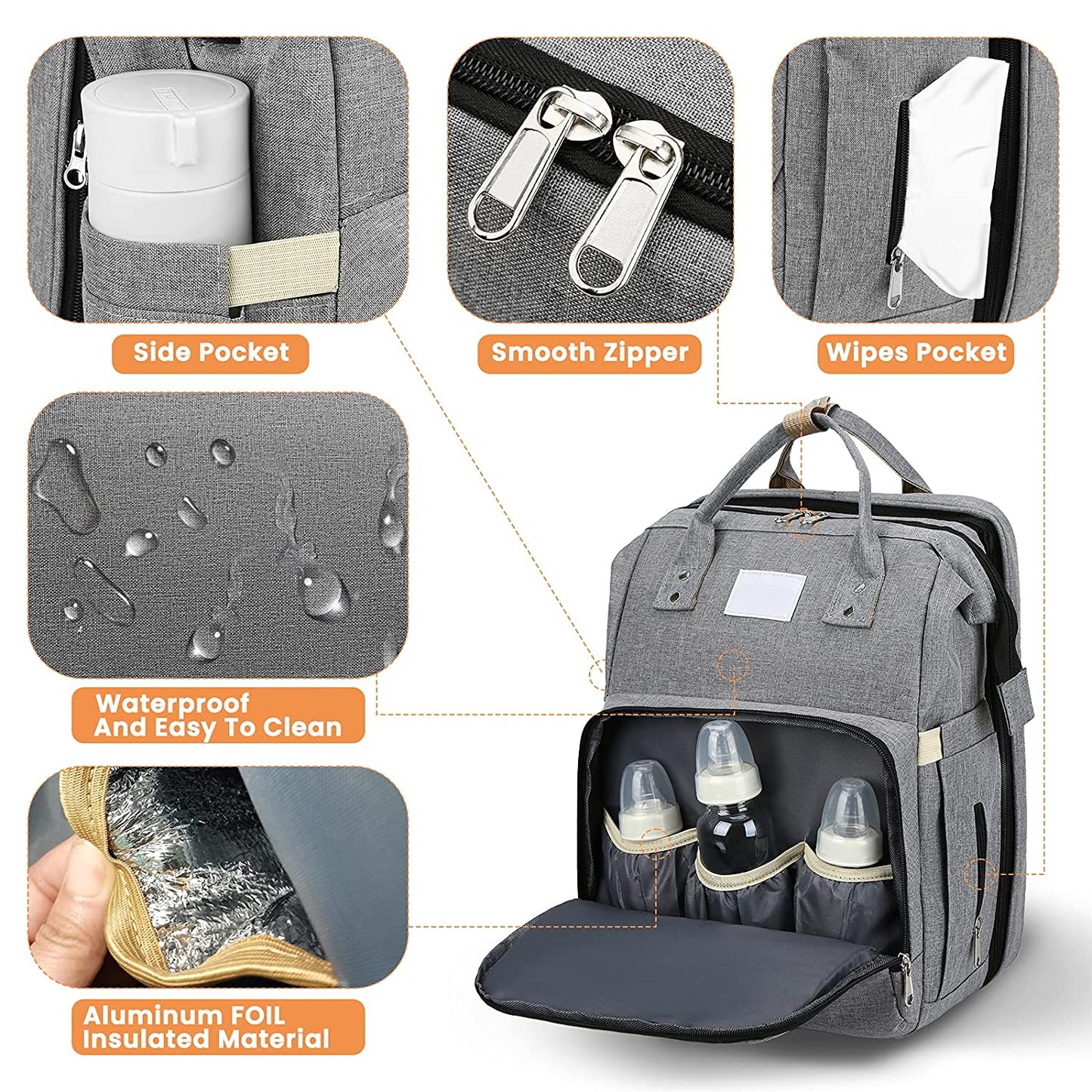 Sac à langer portatif | Berceau de voyage BabyNappy™ - Mon précieux trésor